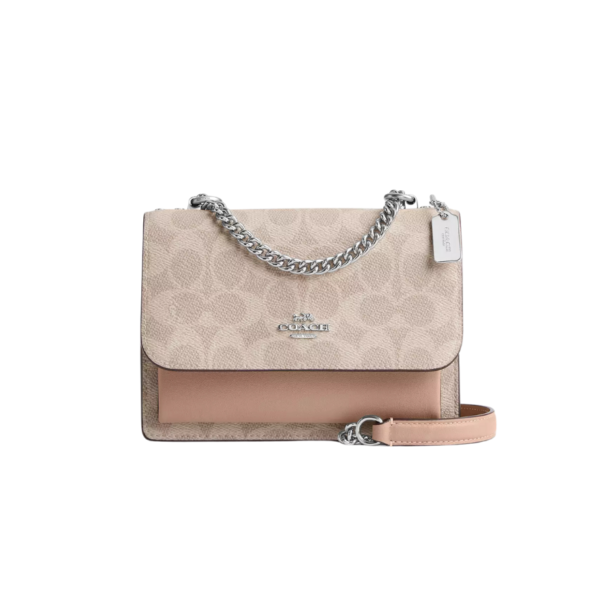 Coach Mini Klare Crossbody Bag In Signature Canvas Sand Taube