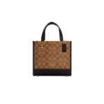 Coach Dempsey Tote Bag 22 In Colorblock Signature Canvas With Disco Patches