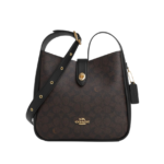 Coach Hadley Convertible Crossbody Bag in Signature Canvas Walnut Black