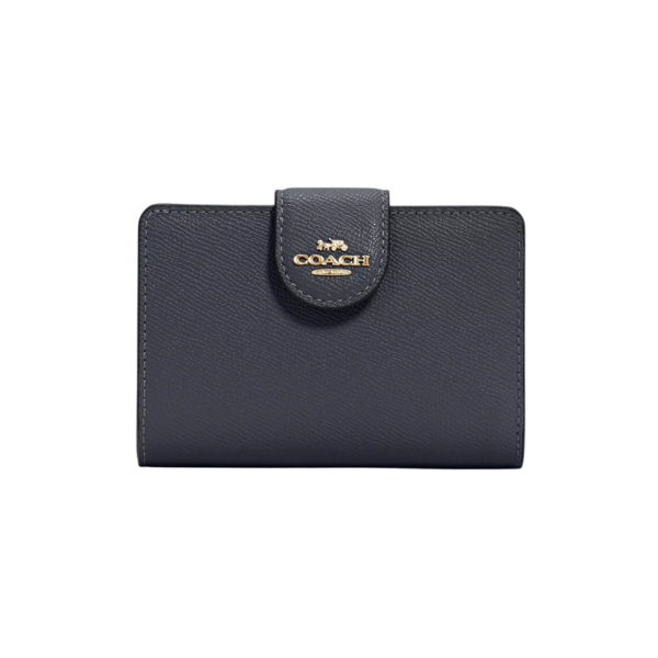Coach Medium Corner Zip Wallet Gold/Midnight