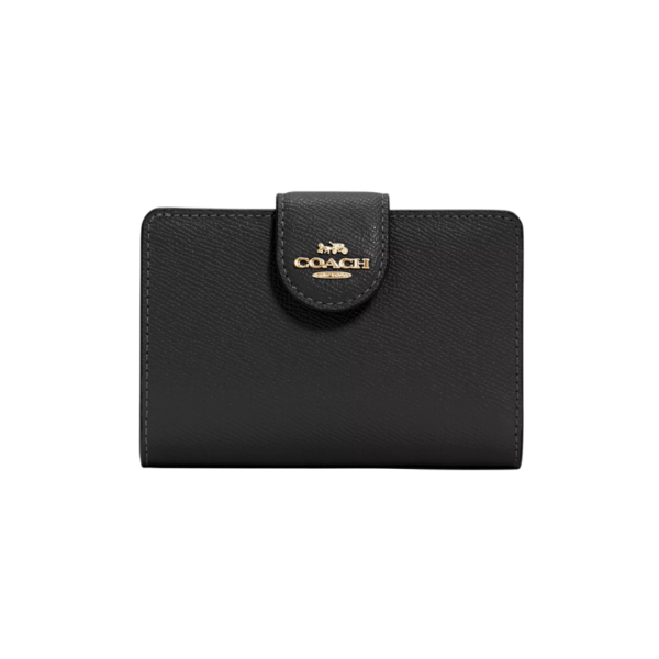 Coach Medium Corner Zip Wallet Gold/Black