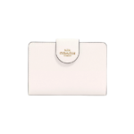 Coach Medium Corner Zip Wallet Gold/Chalk