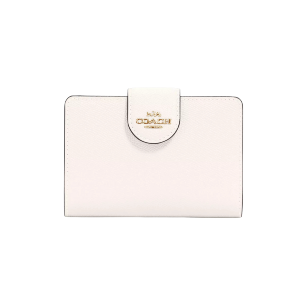 Coach Medium Corner Zip Wallet Gold/Chalk