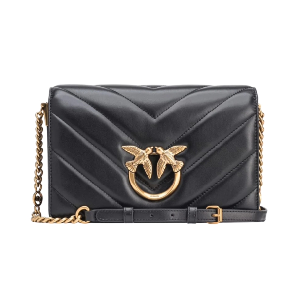 Classic Love Bag Click Big Chevron BLACK-ANTIQUE GOLD