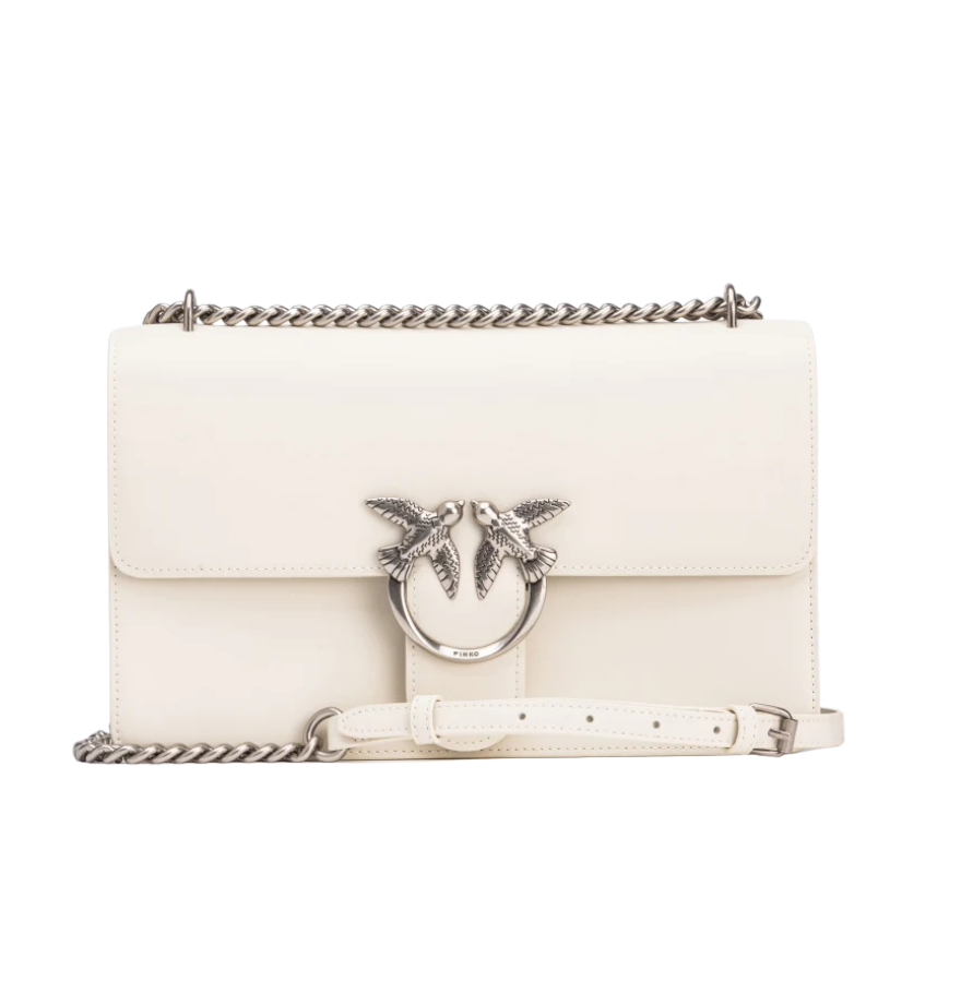 Classic Love Bag One Simply WHITE WHITE-ANTIQUE SILVER