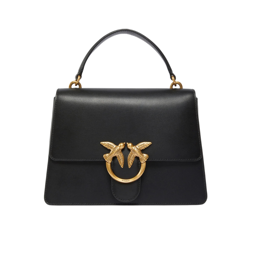 Classic Love Bag One Top Handle Light Simply BLACK-ANTIQUE GOLD