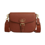 Coach Amelia Saddle Bag Leather Gold Redwood