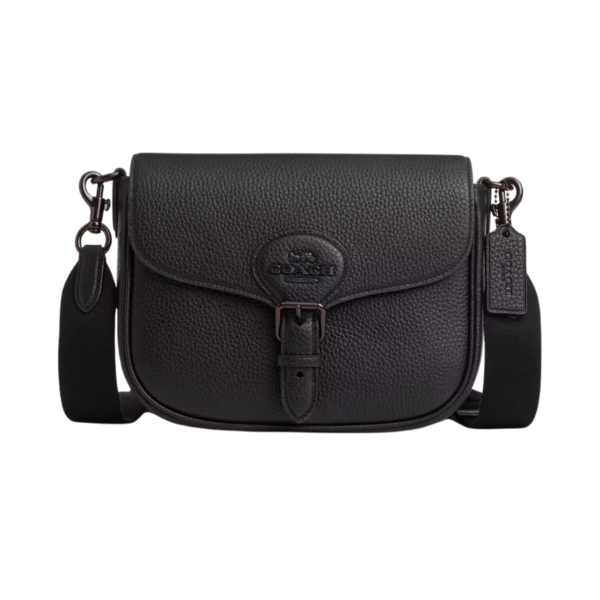 Coach Amelia Saddle Bag Leather Copper Black