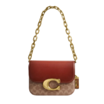 Coach Idol In Signature Canvas With Snakeskin Detail