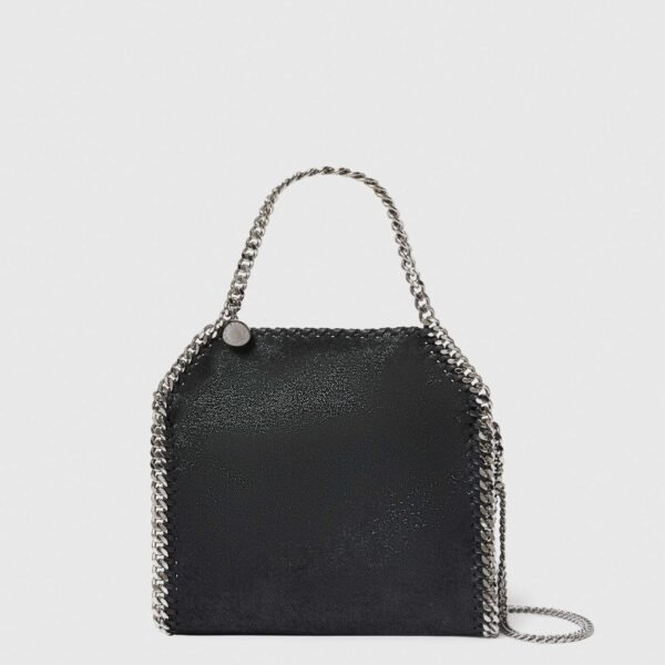 Stella McCartney Falabella Mini Tote Bag Black Silver
