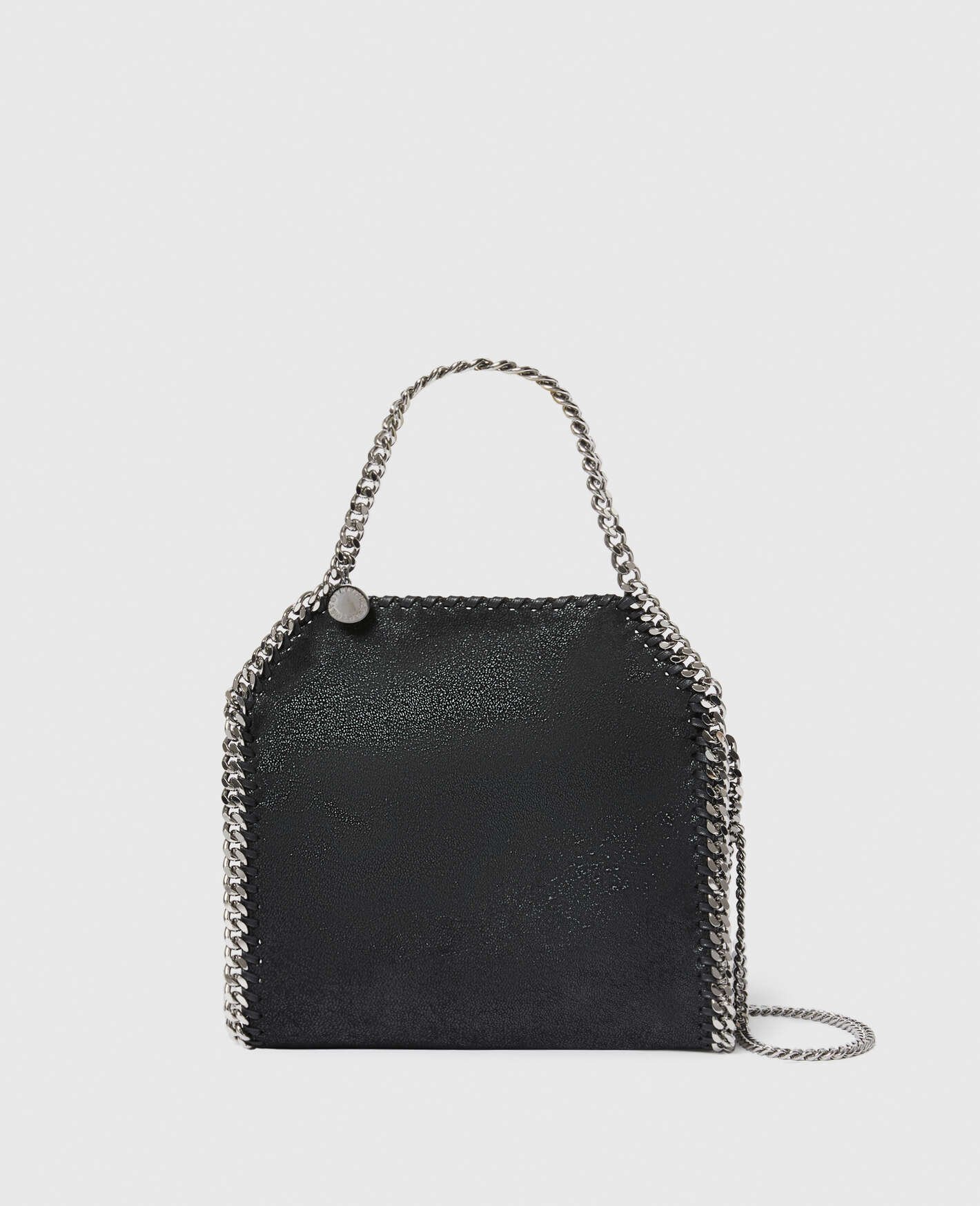 Stella McCartney Falabella Mini Tote Bag Black Silver
