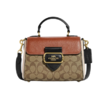 Coach morgan top handle satchel in colorblock signature canvas