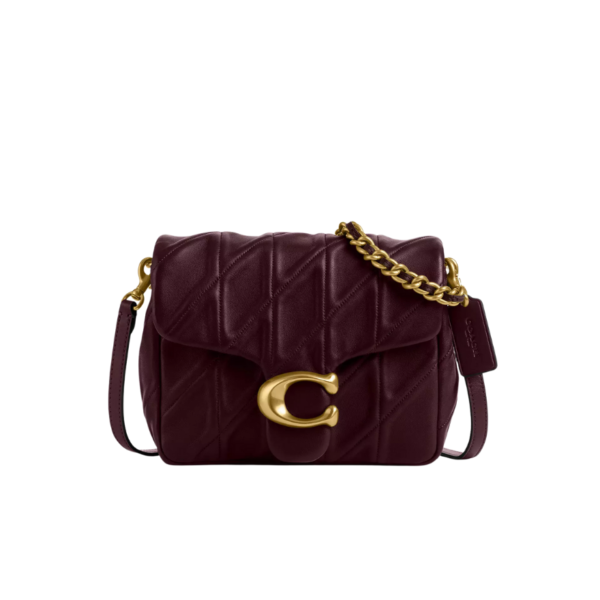 Coach Times Square Tabby Shoulder Bag With Quilting Merlot