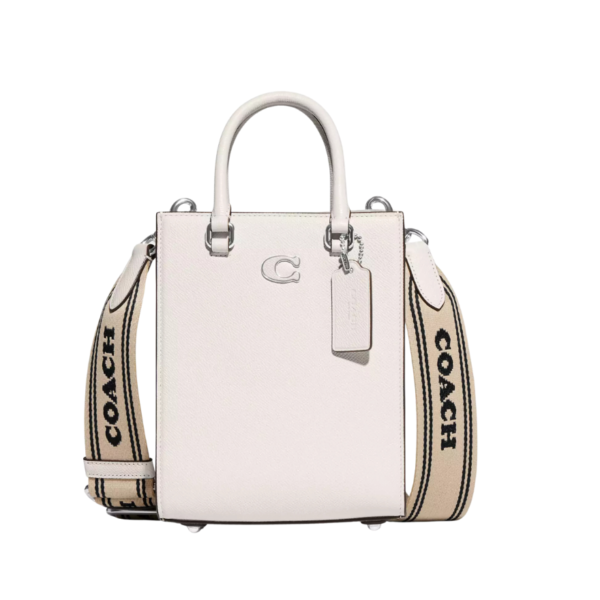Coach Tote 16 With Signature Canvas Chalk