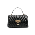 PINKO Lady Love Puff Bag in V Quilt Nappa Black