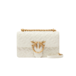 Pinko Love Bag mini crossbody bag with imprimé logo White