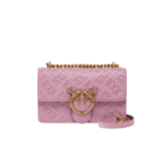 Pinko Love Bag mini crossbody bag with imprimé logo Powder