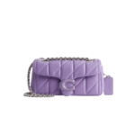 Tabby Shoulder Bag 20 With Quilting leather Purple