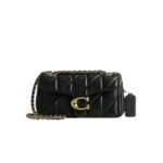 Tabby Shoulder Bag 20 With Quilting leather Black Gold