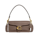 Tabby Shoulder Bag 26 refined pebble leather Dark Stone