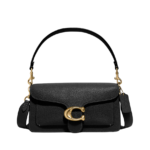 Tabby Shoulder Bag 26 refined pebble leather Black Gold