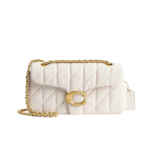 Tabby Shoulder Bag 26 With Quilting Chalk Gold