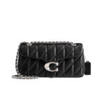 Tabby Shoulder Bag 26 With Quilting Black Silver