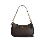 Teri Shoulder Bag In Signature Canvas Brown Black