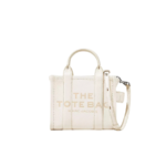 The Marc Jacobs Crossbody Tote Bag Leather Cotton Silver