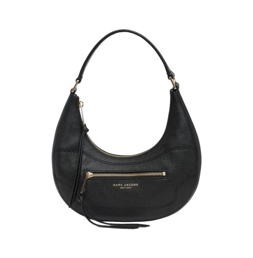 The Marc Jacobs Small Leather Crescent Shoulder Bag Black