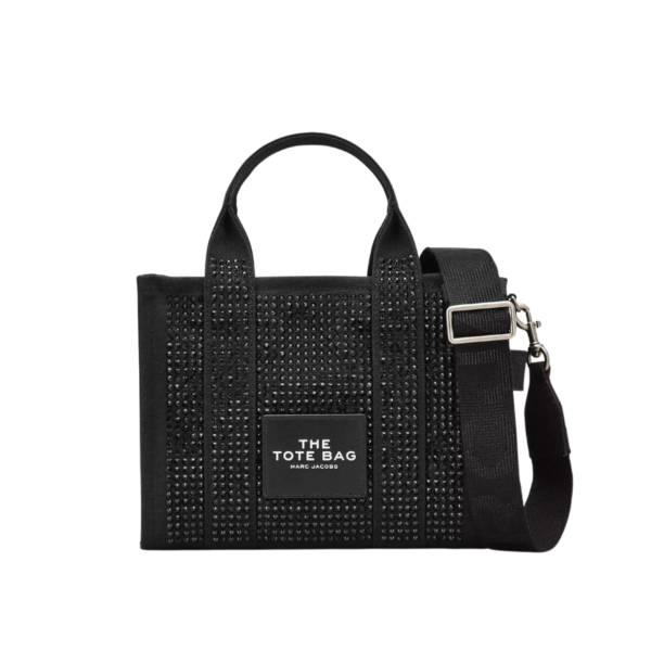 Marc Jacobs The Crystal Canvas Small Tote Bag black crystal