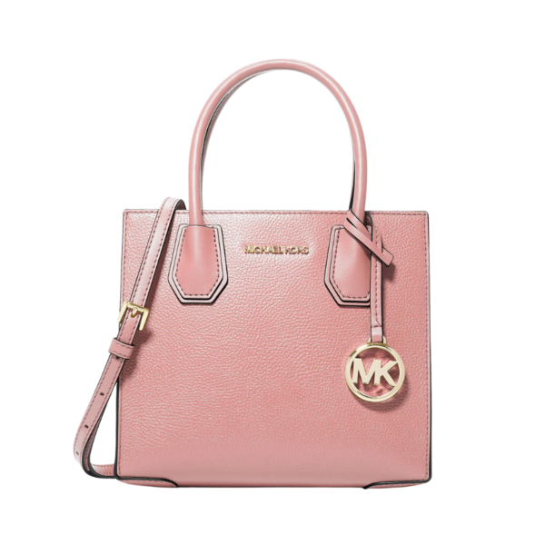Michael Kors Mercer Medium Pebbled Leather Crossbody Bag PRIMROSE