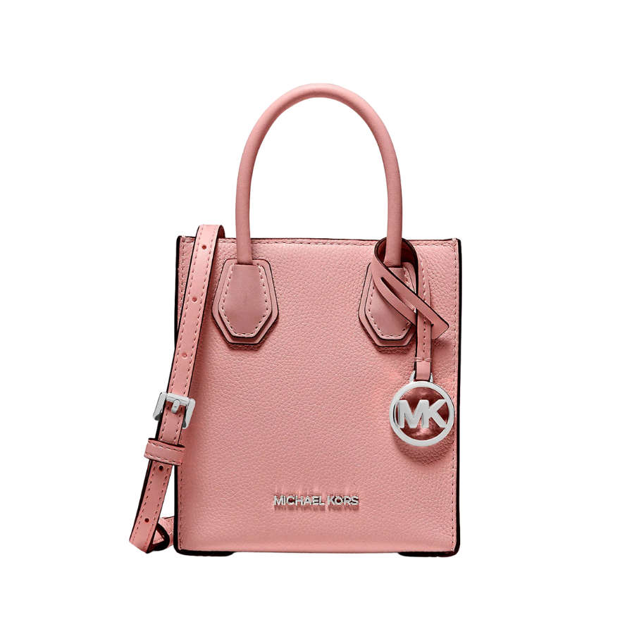 Michael Kors Mercer Extra-Small Pebbled Leather Crossbody Bag PRIMROSE
