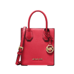 Michael Kors Mercer Extra-Small Pebbled Leather Crossbody Bag BRIGHT RED