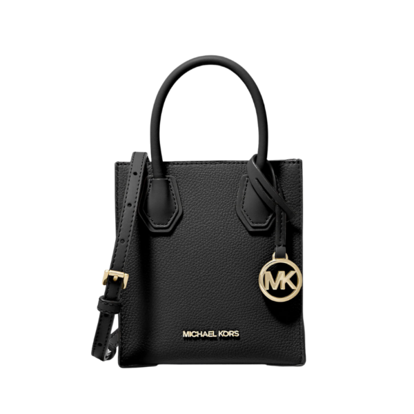 Michael Kors Mercer Extra-Small Pebbled Leather Crossbody Bag BLACK