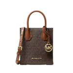 Michael Kors Mercer Extra-Small Logo and Leather Crossbody Bag BROWN