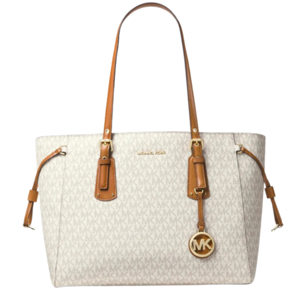 Michael Kors Voyager Medium Logo Tote Bag Vanilla
