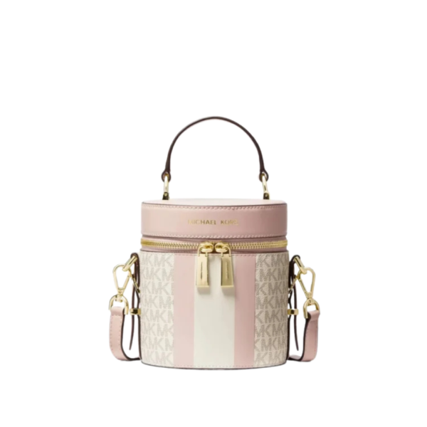 Michael Kors Bedford Travel Medium Satchel Bag in VANILLA/SOFT PINK