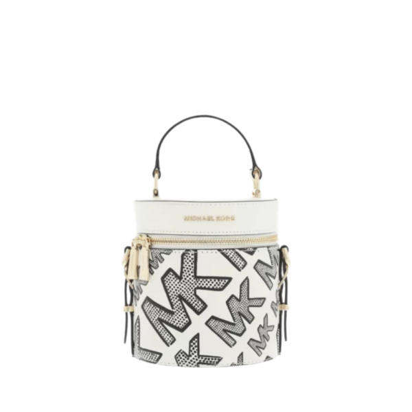 Michael Kors Bedford Travel Medium Satchel Bag in White