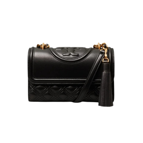 Tory Burch Small Fleming Convertible Shoulder Bag Black