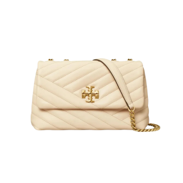 Tory Burch Small Kira Chevron Convertible Shoulder Bag New Cream