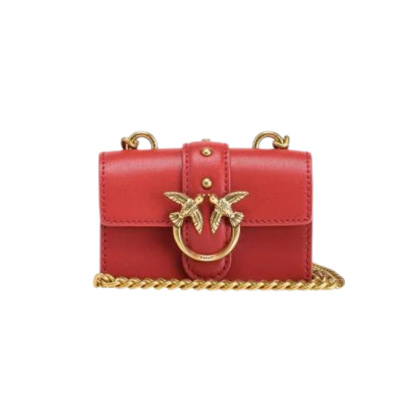 Micro Love Bag One Simply RUBI RED-ANTIQUE GOLD
