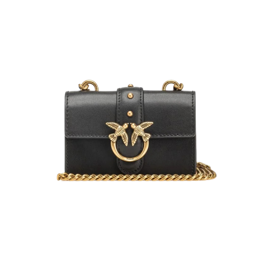 Micro Love Bag One Simply BLACK-ANTIQUE GOLD