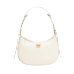 Mini Love Bag Half Moon Simply WHITE WHITE-ANTIQUE GOLD