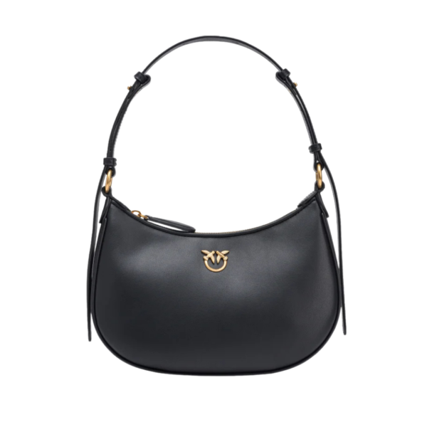 Mini Love Bag Half Moon Simply BLACK-ANTIQUE GOLD
