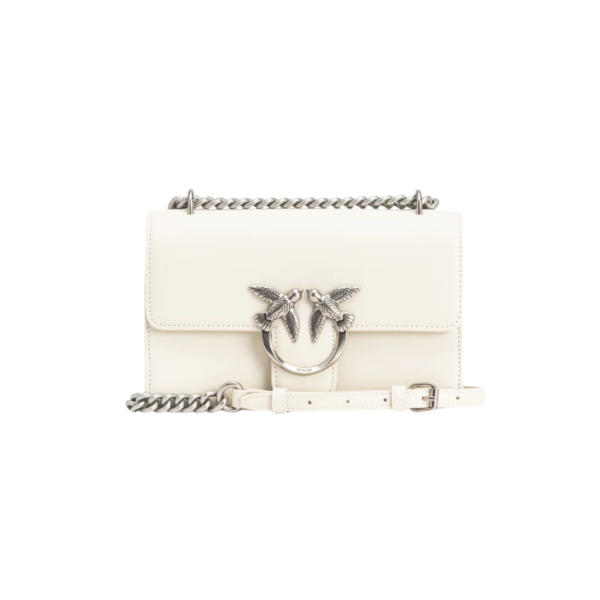 Mini Love Bag One Simply WHITE WHITE-ANTIQUE SILVER