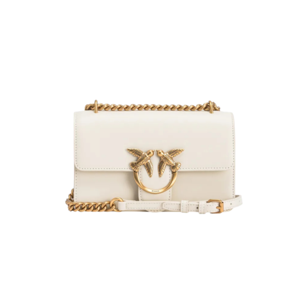 Mini Love Bag One Simply WHITE WHITE-ANTIQUE GOLD