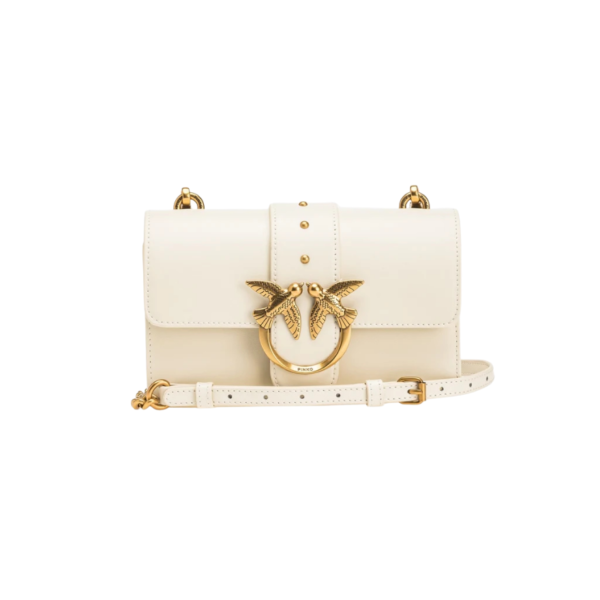 Mini Love Bag One Simply WHITE WHITE-ANTIQUE GOLD