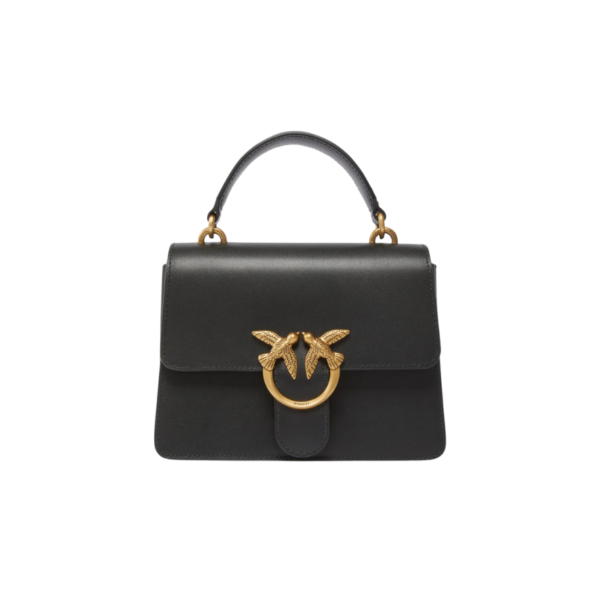 Mini Love Bag One Top Handle Light Simply BLACK-ANTIQUE GOLD