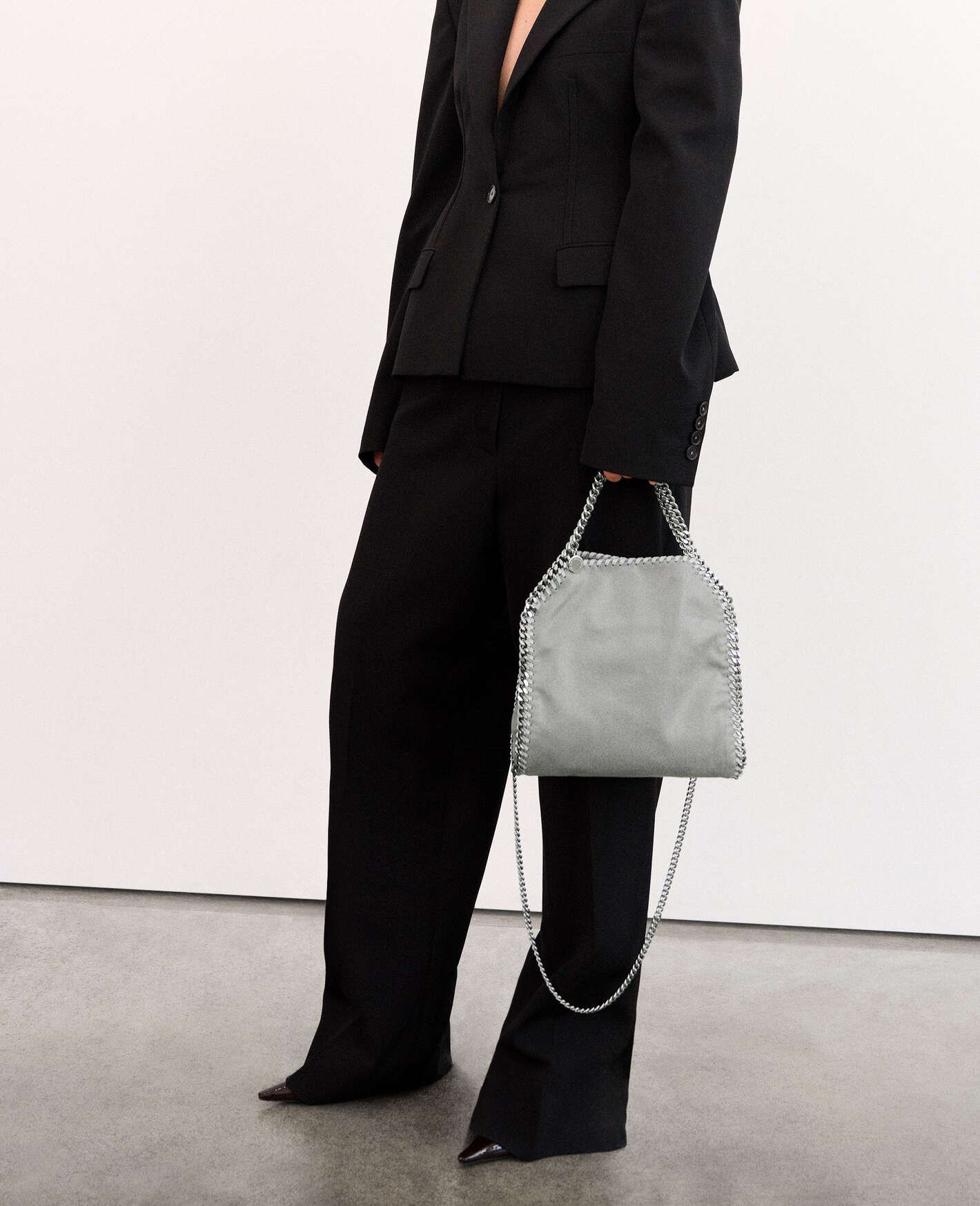 Stella McCartney Falabella Mini Tote Bag Grey - Image 6